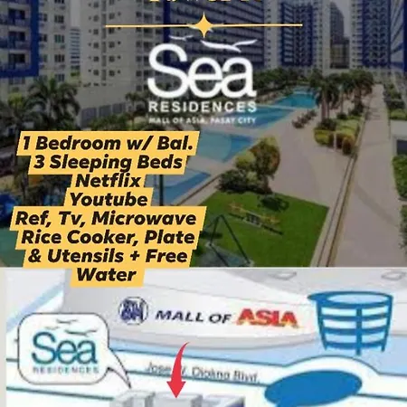Sea Residences Tower A Home Vacation Rental Infront Of Moa, Searesidences Tower A , Near Picc, Smx, Arena, Dfa, Ayala Mall, World Trade, Naia123